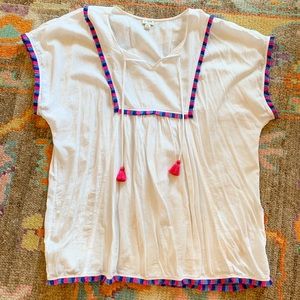 Worn 1x J. Crew fringe tunic top